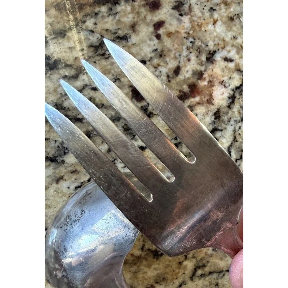 1929 Lady Doris Princess Silver Plate Gravy Ladle Meat Fork Antique WM Rogers